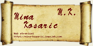 Mina Košarić vizit kartica